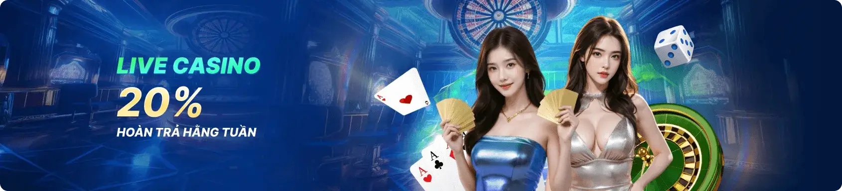 Khuyến mãi Zubet hoàn trả thua cược live casino 20%